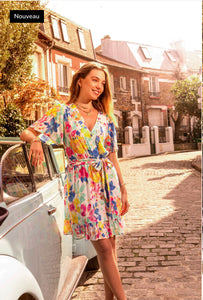 Robe LiLY-ROSE fleurs multicolores LPE