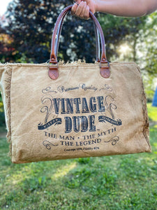 Sac L "Vintage DUDE" Tabac