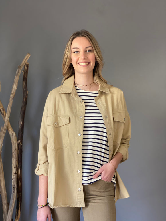 Sur Chemise Oversize beige CHELSEA