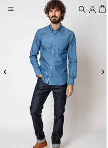 Chemise La W SELVEDGE Bleu