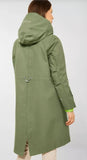 Manteau évasé à capuche vert 201660