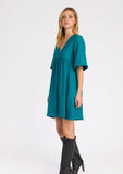 Robe courte turquoise MANOLITO