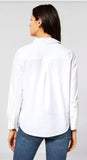 Chemise en coton à col Blanc 342419